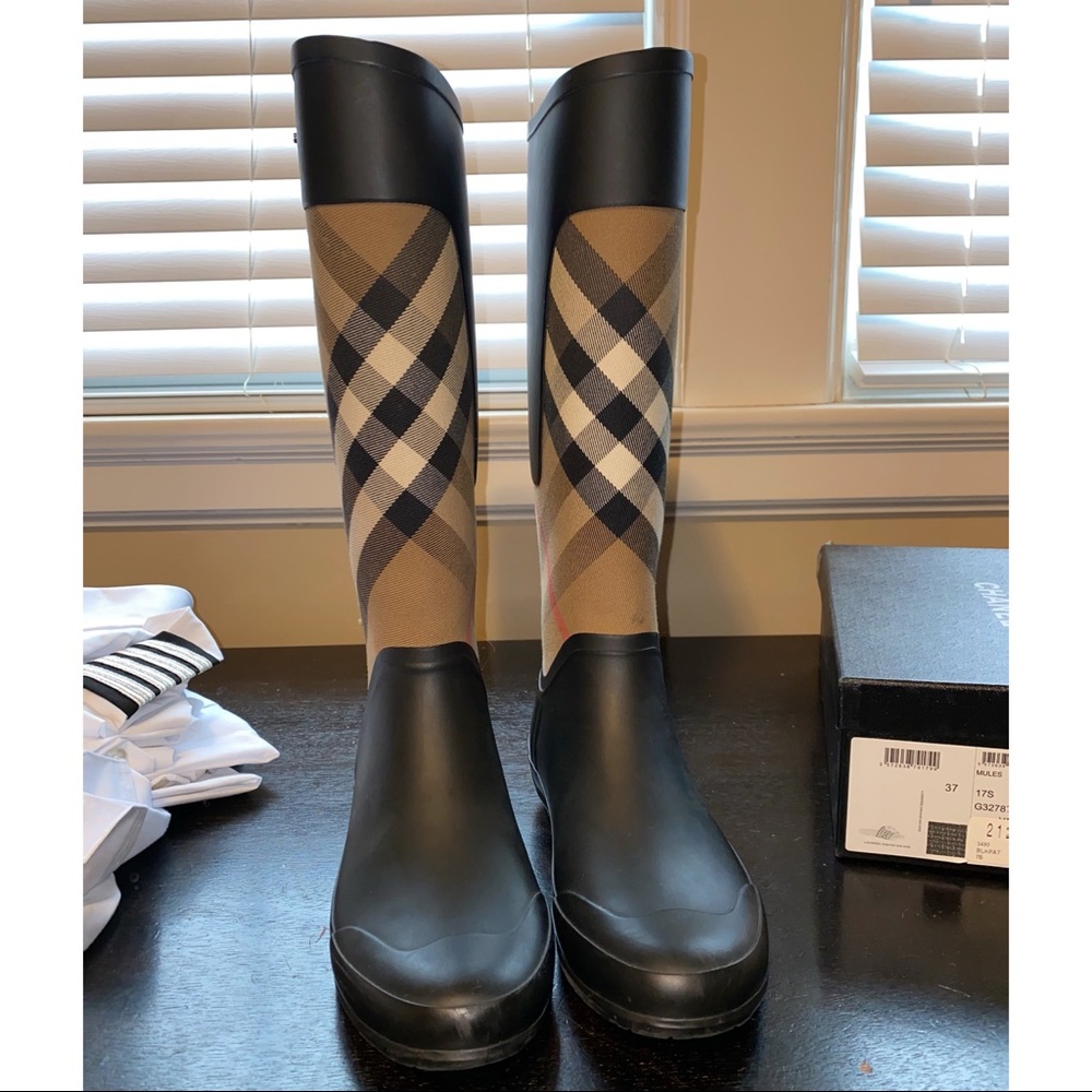 Burberry Clémence House Check Rain Boots